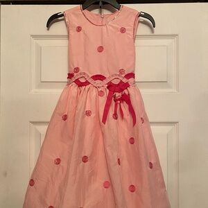 Little Girls Party Dress, dark pink, size 6-7